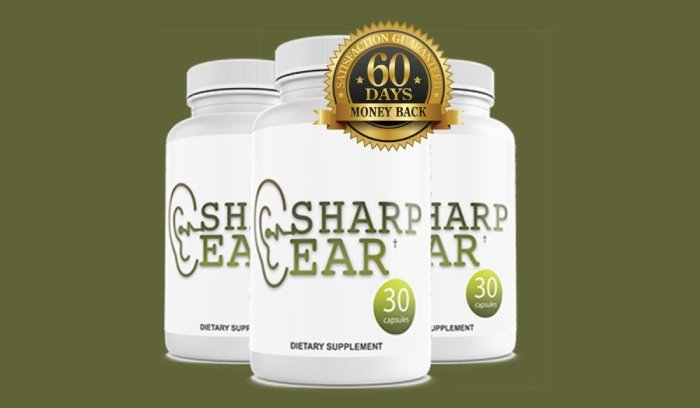 SharpEar natural hearing supplement USA made bottle